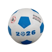 Rubber Football With Rough Surface, For Training, Size 4 - White - View 1