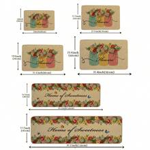 1pc Floral Printed Linen Kitchen Mat, With Modern Simple Style, Quick Drying, Non-Slip, Suitable For Kitchen Sink, Bathroom And Laundry Room (Please Choose The Right Size And Pattern) - Multicolor - View 2