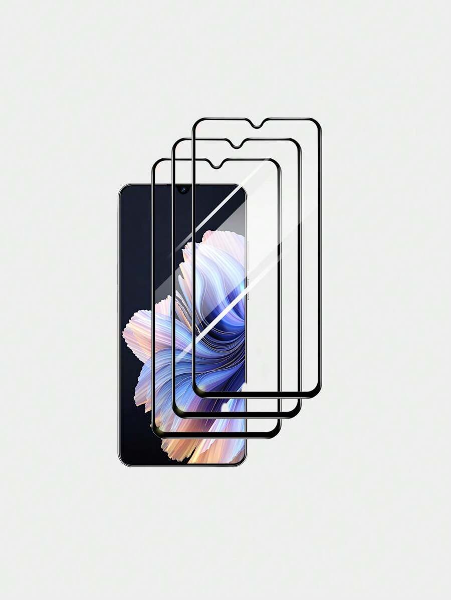 3pcs Tempered Glass Screen Protector Compatible With Xiaomi - White - View 1