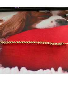 1pc Rose Gold Shiny Diamond Bracelet, Exquisite And Luxury Roman Crystal Bracelet With Simple Diamond Inlay, Perfect For Parties, Banquets, Weddings, And Daily Use - Champagne - View 7