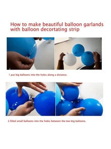 氣球配件5M/10M/20M/30M氣球連鎖帶點狀結婚派對生日背景裝飾氣球拱門用品