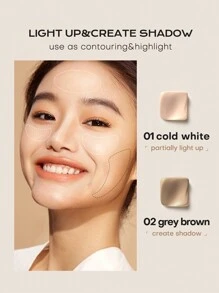 底妝修飾霜,保濕滋潤底霜,中度遮瑕適合任何膚質,提亮膚色,營造白皙底妝,1支,局部提亮 - 冷白 - 查看 4