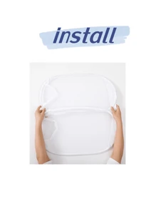 Medium Foldable Laundry Basket For Dirty Clothes And Baby/Kids' Toys With Fashionable Pattern - White - View 7