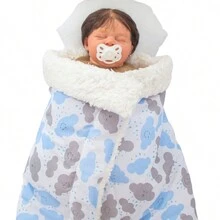 Baby Swaddling Blankets - 藍色 - 查看 6