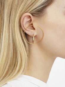 1 Pair Of Creative, Personalized And Versatile Earrings - Yellow Gold - View 6