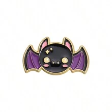 1pc Cute Bat Shaped Brooch Cartoon Animal Badge For Clothes, Backpack Decoration, Fashion Jewelry For Men And Women Daily Wear