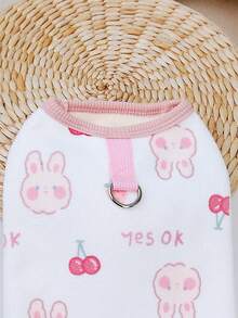 1 件寵物衣服帶皮帶設計適合狗、泰迪、博美、schanuzer。適合秋冬季節。可愛又耐洗 - 白色 - 查看 8