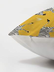 1pc Zebra Print Cushion Cover, Modern Pillow Case, Single-Sided Printed, Not Including Pillow Core, For Sofa, Home Decorative Pillow Cover