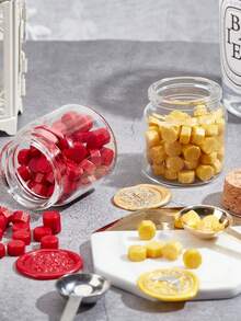 蠟封郵票套裝,帶木蠟熔化爐、蠟棒、熔化勺工具、蠟燭和密封蠟顆粒 - 彩色 - 查看 5