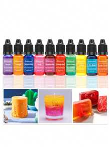 10ml/Bottle Diy Candle Color Dye Suitable For Silicone Mold Making Handmade Soap Candle - Brown - View 6