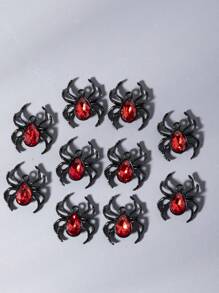 10入組鋅合金蜘蛛造型吊墜,適合女性日常佩戴 - 彩色 - 查看 1
