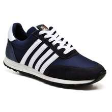 Tenis Masculino Snapshoes Listras Corrida Caminhada Esportivo  Lançamento Relogio e Carteira - Azul - Visão 3
