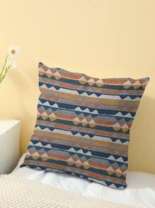 1pc Striped Pattern Printed Cushion Cover, Modern Pillowcase, Single-Side Printing, Sofa, Home Decorative Pillowcase - Multicolor - View 1