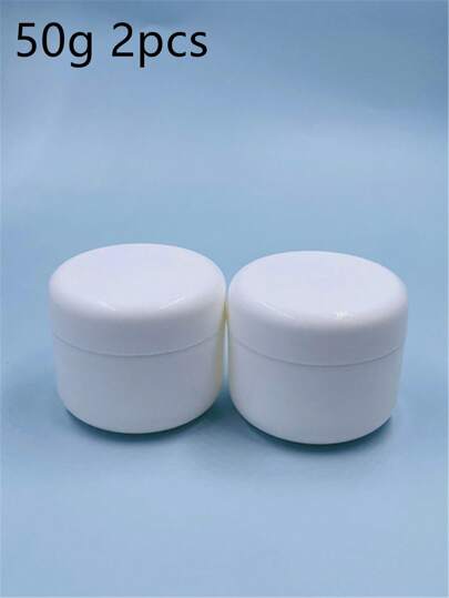 2قطعة بسعة 50 مل من الجرة البلاستيكية للمستحضرات التجميلية، برطمانات العينات الفارغة للكريمات مثل مرطب الوجه، مرطب الشفاه، مرطب العين، لون أبيض، ديكور المنزل، غرفة المعيشة، غرفة النوم، الحمام، مستلزمات السفر، الزفاف، الحفلات، أعياد الميلاد، هدايا للرجال، الأم، الأب، الأصدقاء، عيد رأس السنة، الإكسسوارات، هدية مضحكة