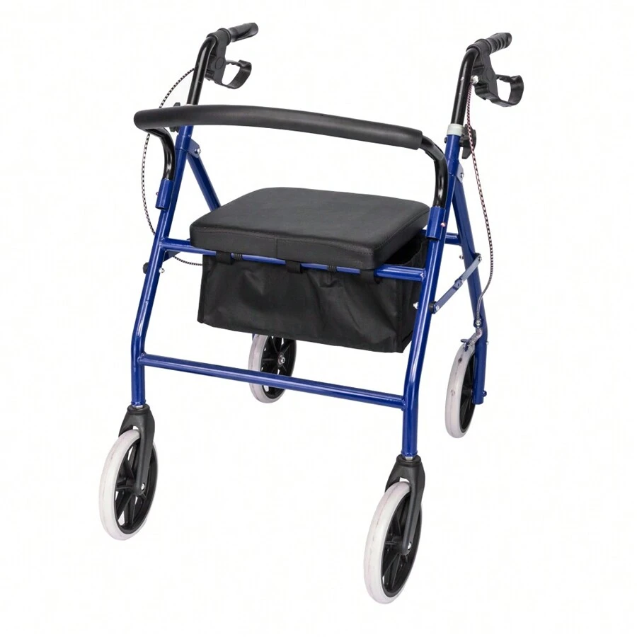 FCH Steel Walker With Wheels - Black & Blue - View 1