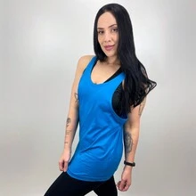Women Tank Tops & Camis - Xanh và trắng - Xem 5