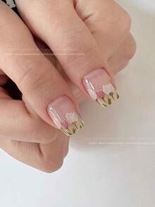 1 件日式美甲貼紙搭配鬱金香浮雕效果與模糊花瓣,秋冬新款設計,僅限美甲 - 彩色 - 查看 3