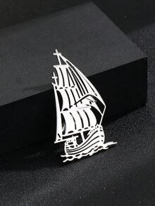 MESTILO 1pc Stainless Steel Cold Style Animal Snake Rose Feather Motorcycle Brooch Suitable For Men And Women Daily Wear - Silver - View 18