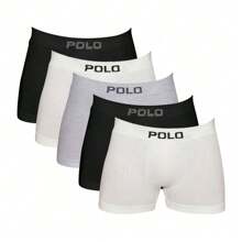 POLO STAR Kit 5 Cuecas Polo 781 Algodão Boxer Sem Costura Sortido