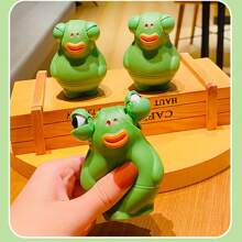 1只綠色吐舌怪獸泡泡眼壓力紓解玩具,創意擺設,熱門舒緩禮物 - 綠色 - 查看 2