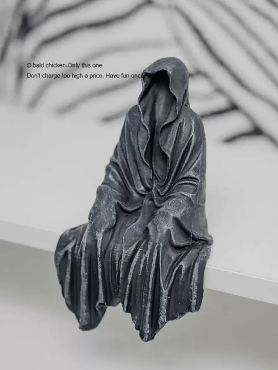 Un Hombre Misterioso Con Adorno Negro - Negro - Ver 1