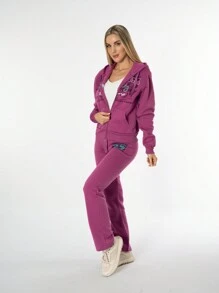 Conjunto Pants para Dama STADIUM - Morado - Ver 1