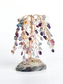 1 Cây pha lê lá liễu thạch anh tím thủ công - Trang trí đá quý tự nhiên cho gia đình và văn phòng - Trang trí và quà tặng cây may mắn - cây pha lê - Xem 16