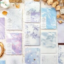 Decorative Paper Material, Light Market Collection: Ins Artistic Style Tear-Off Scenic Paper Without Adhesive Stickers For Scrapbooking And Bullet Journal 1pc - Multicolor - View 3