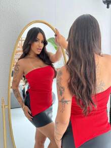 Women Blouses - Red - View 3