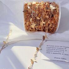 100 公分 Diy 珠寶製作蝴蝶形狀霧面純銅鏈項鍊頭巾裝飾 - 金色 - 查看 4