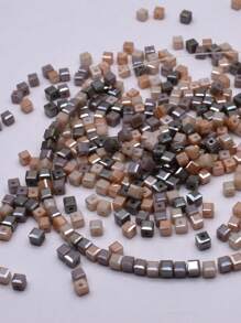 4mm 100pcs/Lot Pink Purple Cube Czech Crystal Glass Beads Cube Square Glass Loose Space Beads For Jewelry Making DIY Handmade