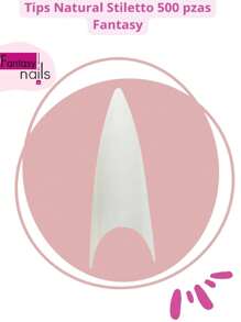 500 Pieces Nail Tips Natural Stiletto Fantasy Nails - 無色 - 查看 2