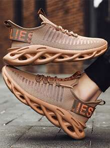 Nam Thoáng khí Ngoài trời Giày thể thao Với Thoải mái Lưới Chất vải , Mềm mại Cái đệm ,  chạy Chạy bộ Giày dép - màu nâu - Xem 2