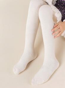 8 Pairs Of Solid Color Bottoming Pantyhose For Girls Suitable For Daily Life - Multicolor - View 4