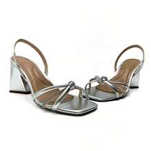 Mozione Women Heeled Sandals - 銀色 - 查看 4