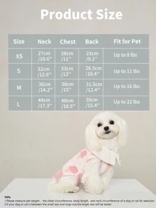 Ufbemo 1入組粉色寵物毛衣,秋冬季暖和基礎針織衣服,帶摺疊領設計,適用於貓和小/中型犬 - 粉色 - 查看 9