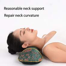 1 件蒿骨枕蒿頸枕天鵝絨布料純蒿填充放鬆頸部,睡眠安寧,親膚面料,柔軟舒適野生蒿,易於拆卸和清潔 - 綠色 - 查看 3