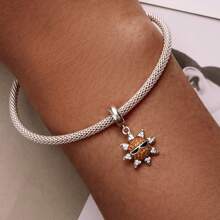 bamoer 1 PC 925 Sterling Silver Shiny Camera Beads Giraffe Pendant Charms For Women Girl Bracelet And Necklace DIY Fine Jewelry