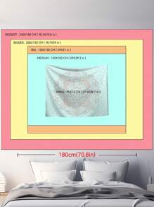 1 件紡織掛毯搭配曼陀羅、太陽、月亮圖案,配有 3 個牆釘和 2 個夾子,印花長方形織物裝飾,具有懸垂感,適合客廳、臥室、廚房牆壁 - 彩色 - 查看 5