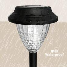 JESLED 1個太陽能路徑燈,戶外防水景觀燈,帶有影子投影,在草坪、人行道、露台和車道上使用,自動開關