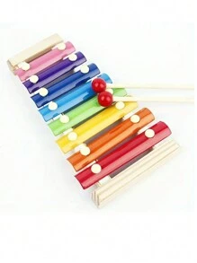 嬰兒早期教育彩色手風琴木製擊打打擊嬰兒木琴,兒童教育木製玩具 - 彩色 - 查看 1
