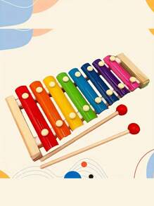 嬰兒早期教育彩色手風琴木製擊打打擊嬰兒木琴,兒童教育木製玩具 - 彩色 - 查看 3