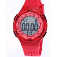 Women's Digital Watches - Red - View 1