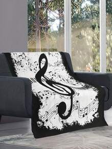 1pc Music Symbol Print Throw Blanket Comfortable Soft Warm Blanket For Bed, Couch, Sofa, Travel, Camping,Piano Dust Blanket , Birthday Gift, Christmas Gift, Thanksgiving Presents 280GSM,Guitar Decor,Music Instrument Small,Piano Music Box,Piano Music,Blanket,Clarinet,Gibson Guitar,Music>Other General Instrument Accessories,Guitar Throw