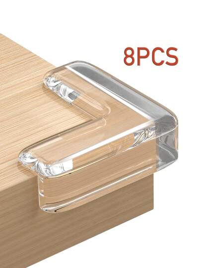 8 Pcs Corner Guards Furniture Corner & Edge Bumpers Corner Covers Protectors Proof Bumper & Cushion To Cover Sharp Furniture & Table Edges (L Shape)