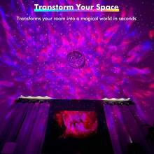 1pc Starry Projection Lamp (Star & Galaxy Projector) With Remote Control, White Noise Speaker And 16-Color Led Night Light For Children'S & Adults' Game Room, Home Theater Ceiling, Room Decoration. Suitable For Adult Home Theater, Parties And Living Room Decoration. - White - View 7