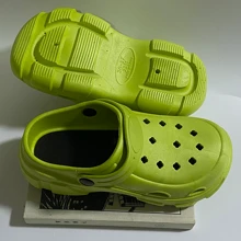 Đúng mốt Và Linh hoạt Hợp thời Guốc - màu xanh lá - Xem 5