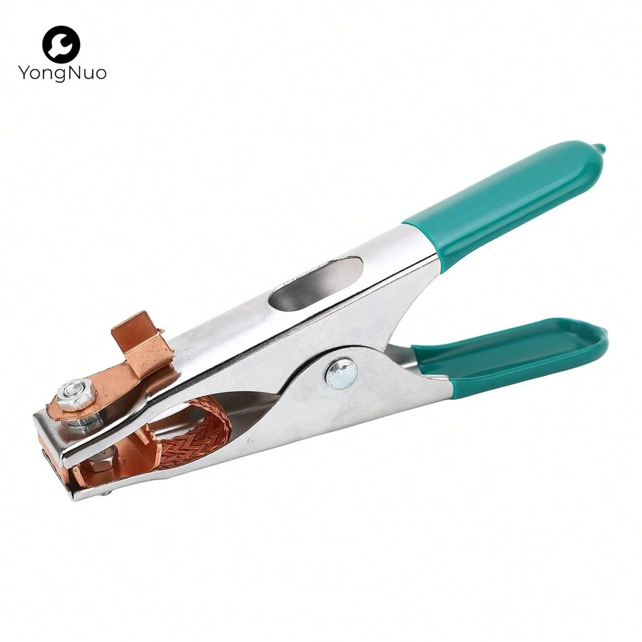 1pc Welding Ground Clamp, Welding Ground Grounding Work Clamp,Ground Wire Clamp, Welding Ground Clamp With Wide Opening And Firm Clamping, Clamps,Ground Clamp Welding Earth Clip For Manual Welder - Green - View 1