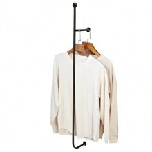 1入牆掛式衣架,現代設計金屬衣架,掛衣服、帽子、臥室客廳門口辦公室收納架 - 黑色 - 查看 4