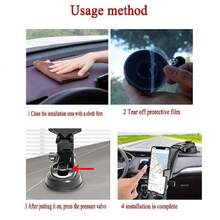 1pc Black Suction Cup Car/Desktop Phone Holder Compatible With All Types Of Phones - Black - View 7